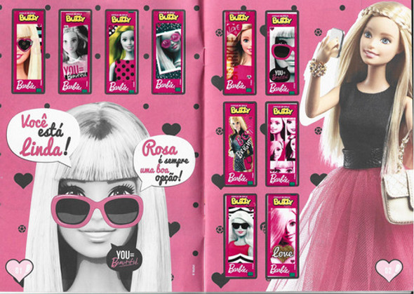 Álbum Figurinha Chicle Bola Buzzy - Barbie Girl Completo2016 1