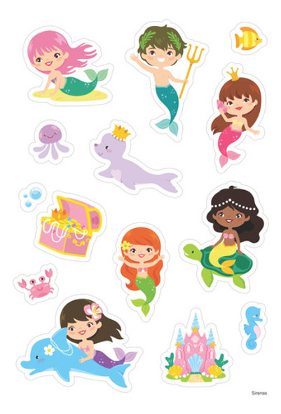 Combo 8 Planchas De Stickers Infantiles Para Nenas 1