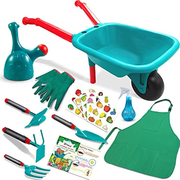 Qtioucp - Juego De 16 Herramientas De Jardinería Para Niños, 0 Qtioucp - Juego De 16 Herramientas De Jardinería Para Niños, 0