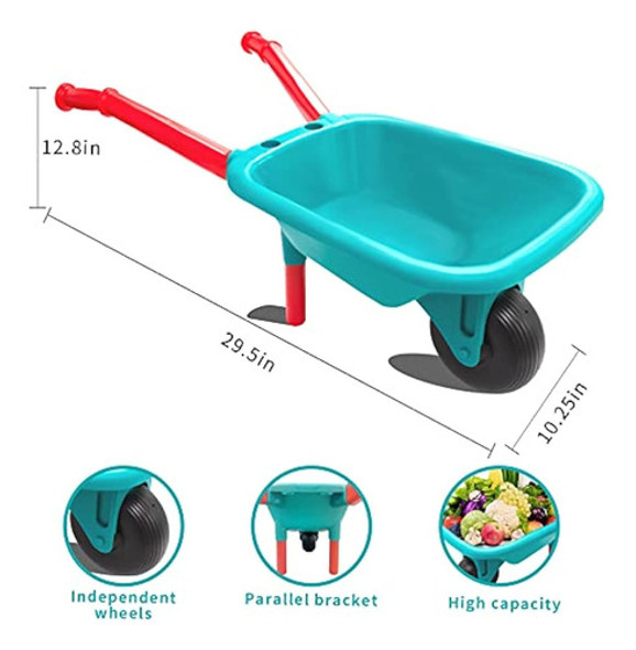 Qtioucp - Juego De 16 Herramientas De Jardinería Para Niños, 1 Qtioucp - Juego De 16 Herramientas De Jardinería Para Niños, 1