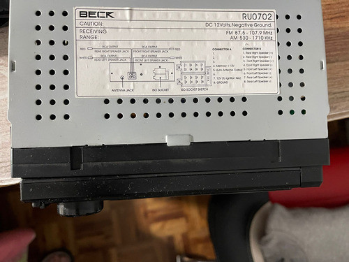 Radio Beck De Suzuki Swift 2017 1