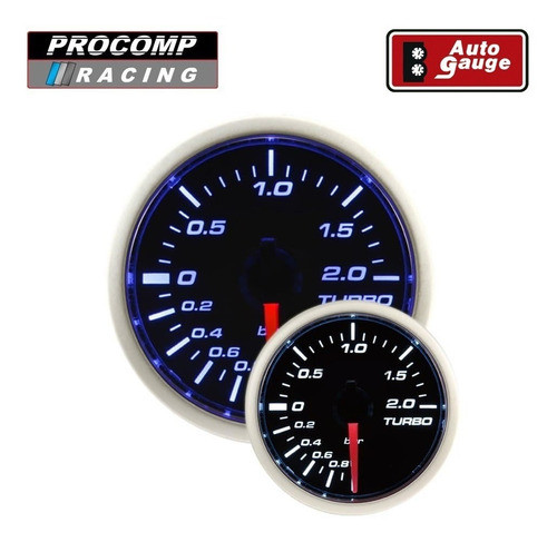 Reloj Presion Turbo Boost (psi) 52mm Azul/blanco Procomp 1