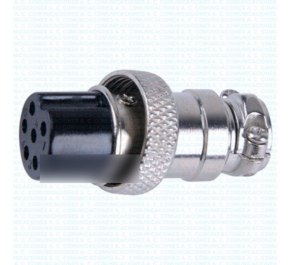 Conector Hembra 6 Pines Metálico Cable Fact. Cuot. 0