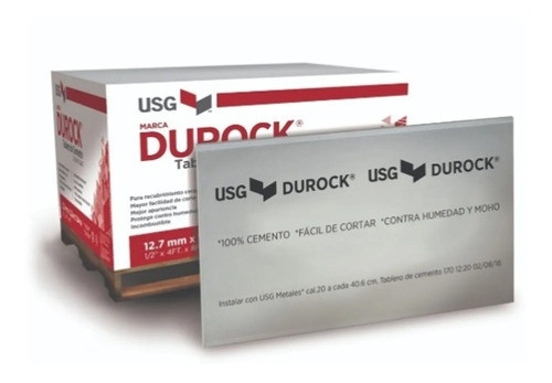 Placa Cementicia Durock 2.44 Mts X 12.7mm Espesor 0