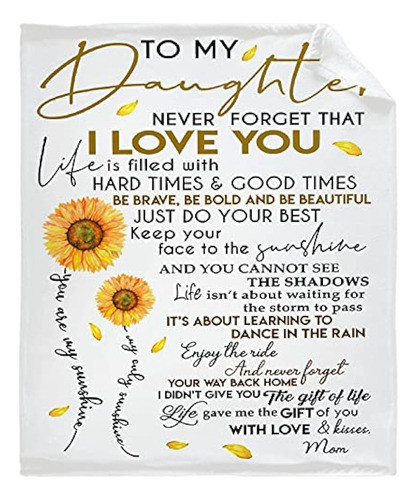 Girasol Carta De Amor A Mi Hija Manta De Franela Polar Sherp 0