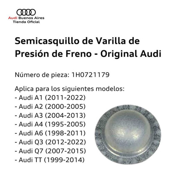 Semicasquillo De Varilla De Presión Freno Volkswagen Fox 1 Semicasquillo De Varilla De Presión Freno Volkswagen Fox 1