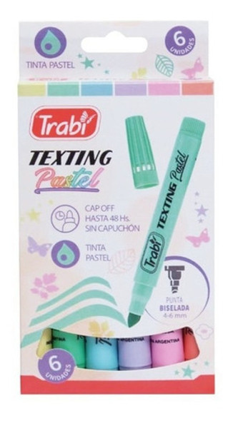 Resaltador Trabi Texting Pastel X6 Biselada 0