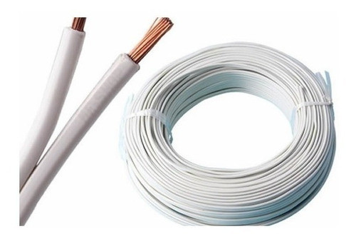 Rollo 100 Metros Cable Gemelo 2 X 0,25 Mm Color Blanco 0