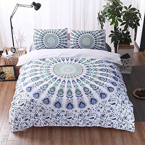 Ltgdress Juego De Funda Nórdica Con Mandala Bohemio Tamaño Q 0