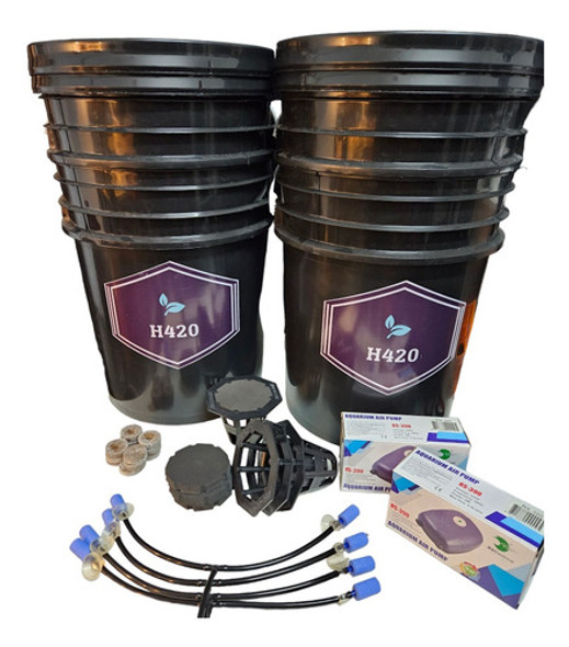Sistema Dwc Hidroponico Completo Para 4 Plantas + Jiffy's 1