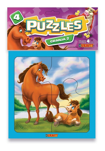 Puzzle Rompecabezas Granja 2 Celeste X4 Duravit - Lanús 0