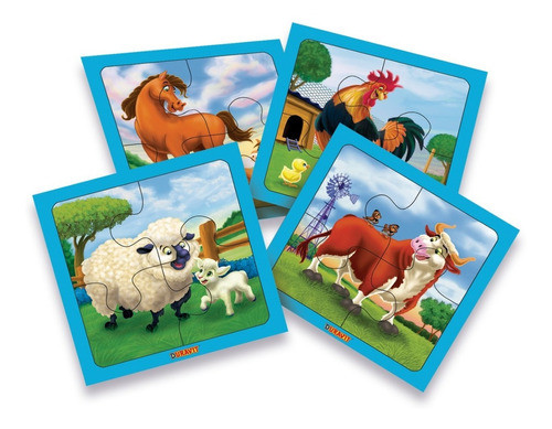 Puzzle Rompecabezas Granja 2 Celeste X4 Duravit - Lanús 1