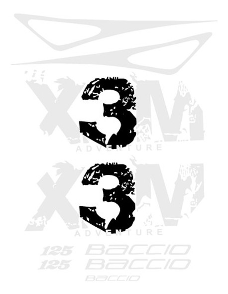 Calcomanias Adhesivos Baccio X3m 1