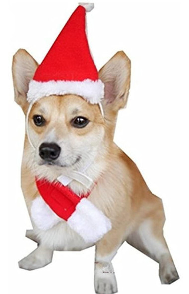 Visky Pet Dog Christmas Costume Perro Santa Hat Con Bufanda 1 Visky Pet Dog Christmas Costume Perro Santa Hat Con Bufanda 1