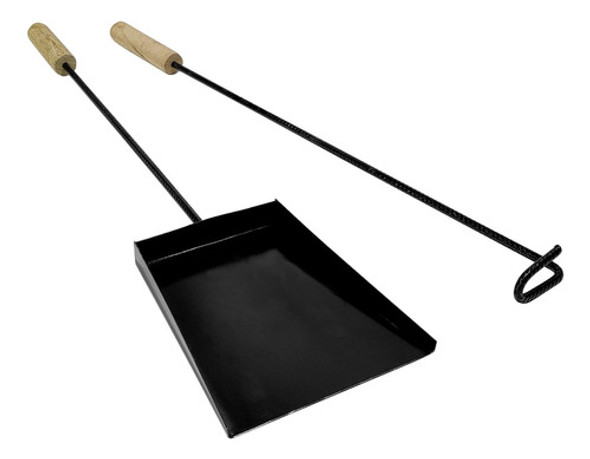 Kit Parrillero Con Estante Pala Atizador Pinza 1