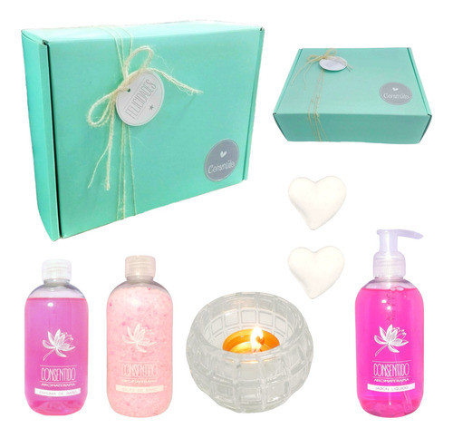 Kit Caja Regalo Mujer Box Empresarial Rosas Set Zen Spa N60 0