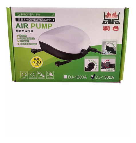 Aireador Acuario Hidroponia Dj-1300a 2 Salidas C/ Regulador 0