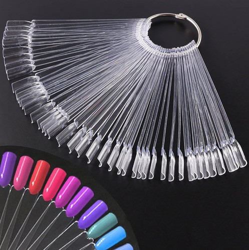 Muestrario X 50un.forma Abanico/nail Art/2 Colores 0