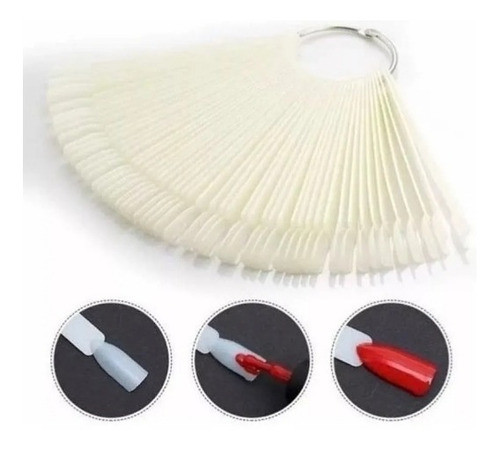 Muestrario X 50un.forma Abanico/nail Art/2 Colores 1