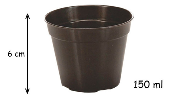 500 Vaso Redondo Mini 150ml Plantas, Suculentas, Mini Cactos 1