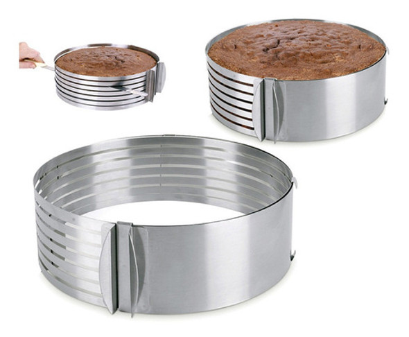 Molde Para Capas Tortas Diámetro Ajustable De 24 A 30 Cms 0