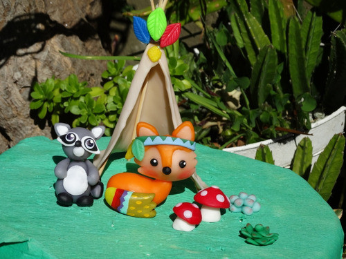 Animalitos Del Bosque Adorno De Torta Listo Para Entregar 0
