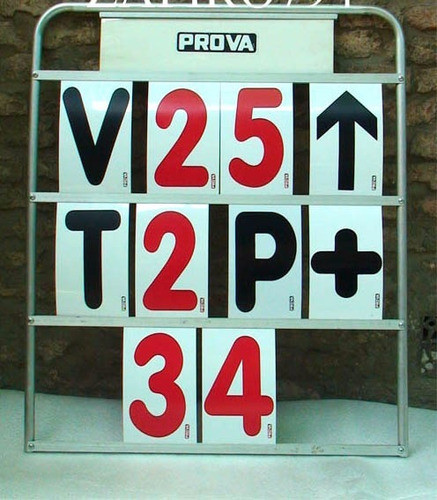 Automovil Competición Prova Tablero Pista Cartel Señalizador 1
