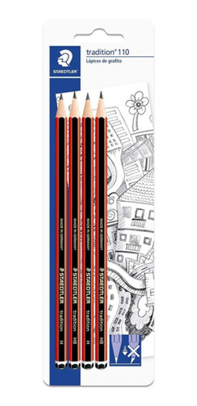 Lápiz Negro Staedtler Tradition H (x24unidades) 0 Lápiz Negro Staedtler Tradition H (x24unidades) 0