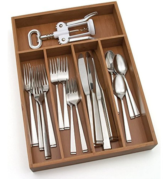 Lipper International 8876 Organizador De Cubiertos De Madera 1 Lipper International 8876 Organizador De Cubiertos De Madera 1