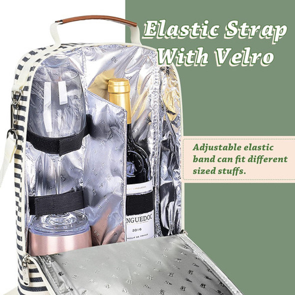 Bolso Aislado Para 2 Botellas De Vino, Ideal Para Regalo 1