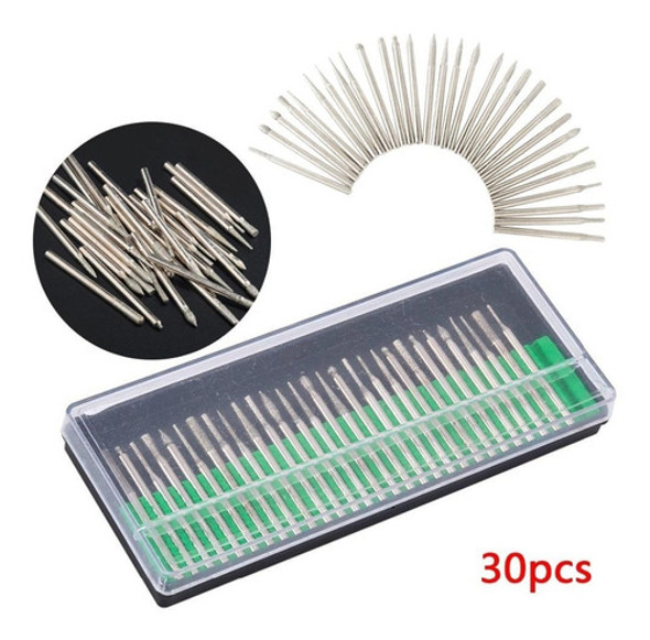 Torno Eléctrico Y Kit 30 Fresas Diamantadas Para Manicura 1