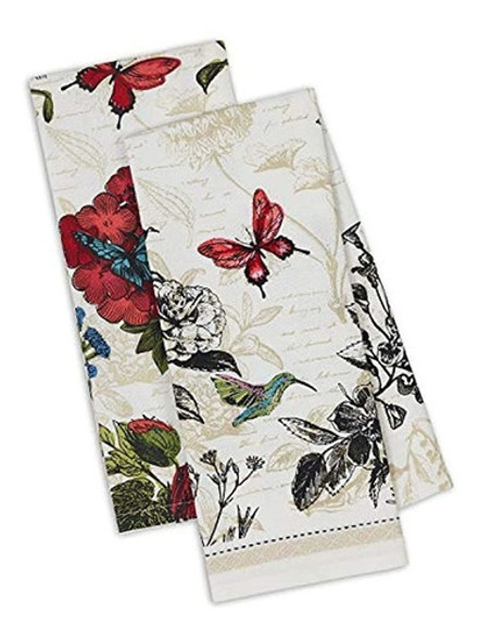 Dii Design Importa Toallas De Plato Con Flores Botanicas De 1