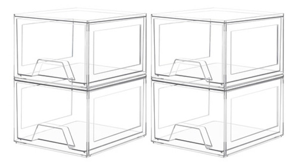 Organizadores De 4 Cajones Apilables Para Baño Y Cocina 0