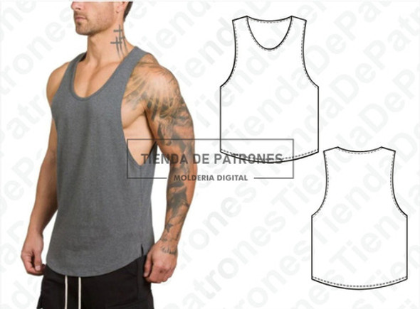 Molde Patron Imprimible Musculosa Cavada Hombre Talle S-3xl 1 Molde Patron Imprimible Musculosa Cavada Hombre Talle S-3xl 1