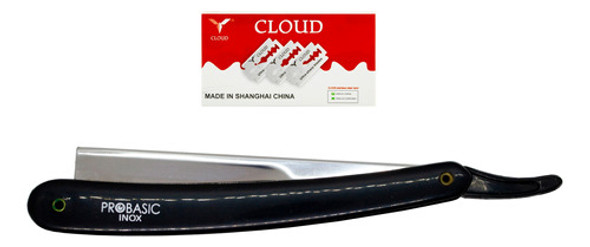 Kit Probasic Navajin + Cloud 10 Hojas De Afeitar Barberia 0