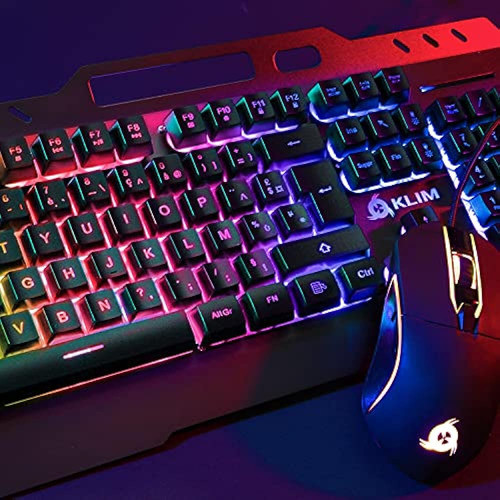 Teclado Inalámbrico Klim Lightning Ee. Uu. + Marco De Metal 1