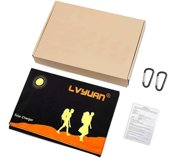 Panel Solar Lvyuan  Portátil 30 W Puertos Usb Duales De 5v 1