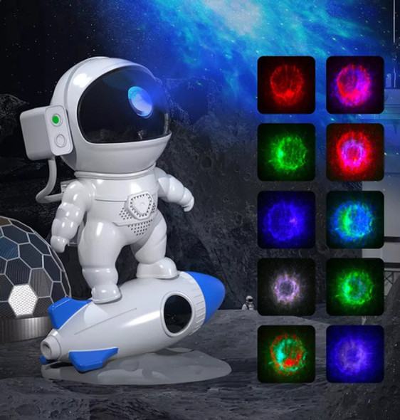 Lampara Astronauta En Cohete Proyector Galaxia 1