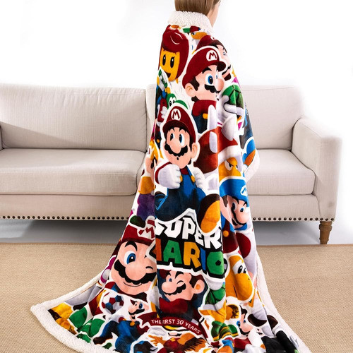 Manta De Franela Sherpa Para Niños De 50  X 60 Pulgadas, Man 1