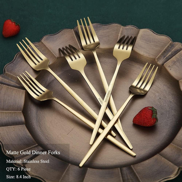 Tenedores 21.3cm Acero Inoxidable Aptos Lavavajillas Dorados 1