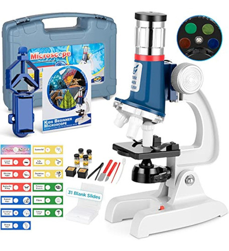 Kit De Microscopio De 58 Piezas Para Niños De 5-7, 0