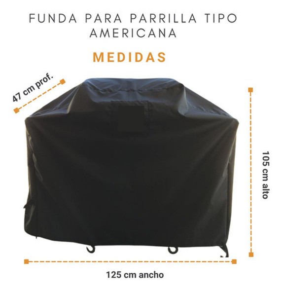 Funda Cubre Parrilla Tipo Americana 105x125x47 Impermeable! 1