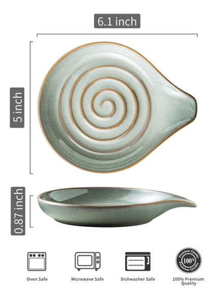 Soporte De Cuchara Grande, 13 Cm, Gris, Ideal Para Regalos 1