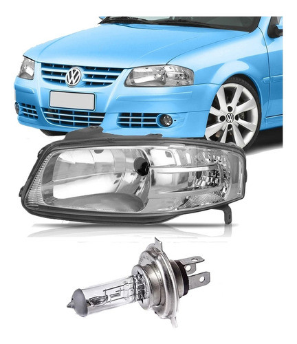 Kit Semióptica Izquierda + Lampara Vw Gol Parati Saveiro G4 0