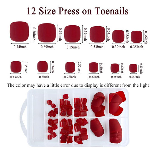 ~? Addfavor Press On Toenails 120pcs Matte Acrylic Artificia 0