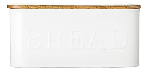 Mud Pie Circa Bread Box White,  5 1/4  X 12 1