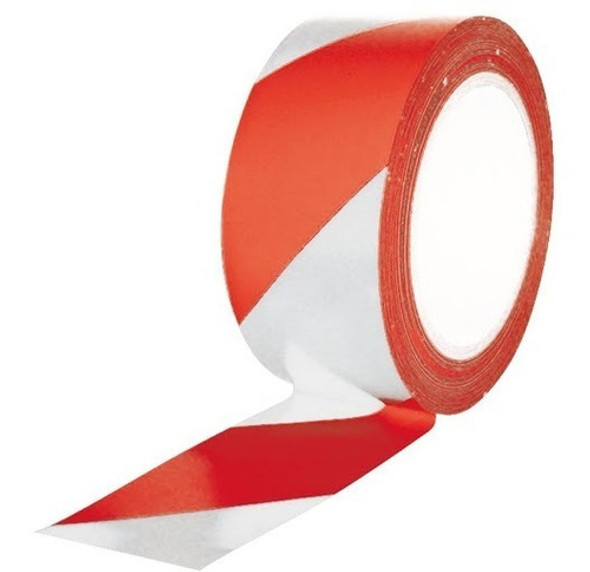 Cinta De Señalizacion Roja Y Blanco 48mm X 33mts (lanus) 0