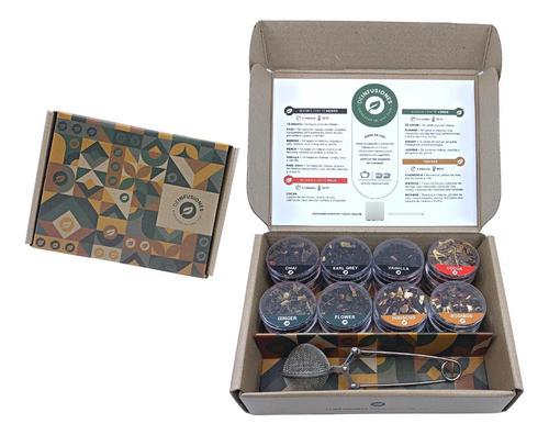 Caja De Té En Hebras 16 Cápsulas Blends Variados + Infusor 0
