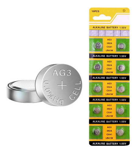 Pack 8 Bateria Alcalina G3 392a Cx41 Lr41w 1