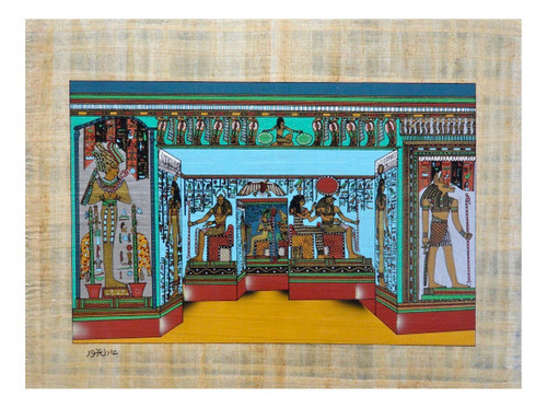 Papiro Pinturas En Paredes Antiguo Egipto - Lámina 45x30 Cm. 0